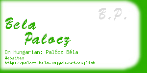 bela palocz business card